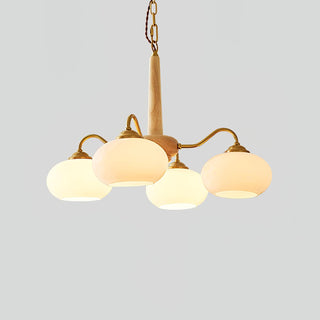 Lustra Suspension Persimmon Laiton et Verre Élégante