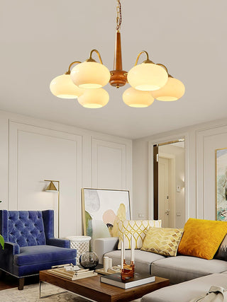 Lustra Suspension Persimmon Laiton et Verre Élégante