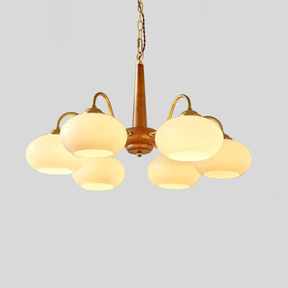 Lustra Suspension Persimmon Laiton et Verre Élégante