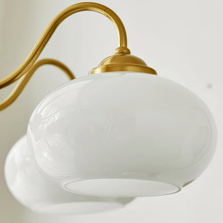 Lustra Suspension Persimmon Laiton et Verre Élégante