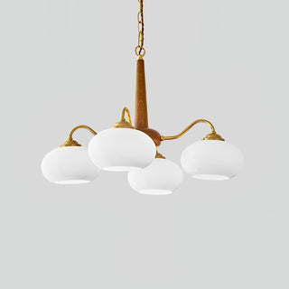 Lustra Suspension Persimmon Laiton et Verre Élégante