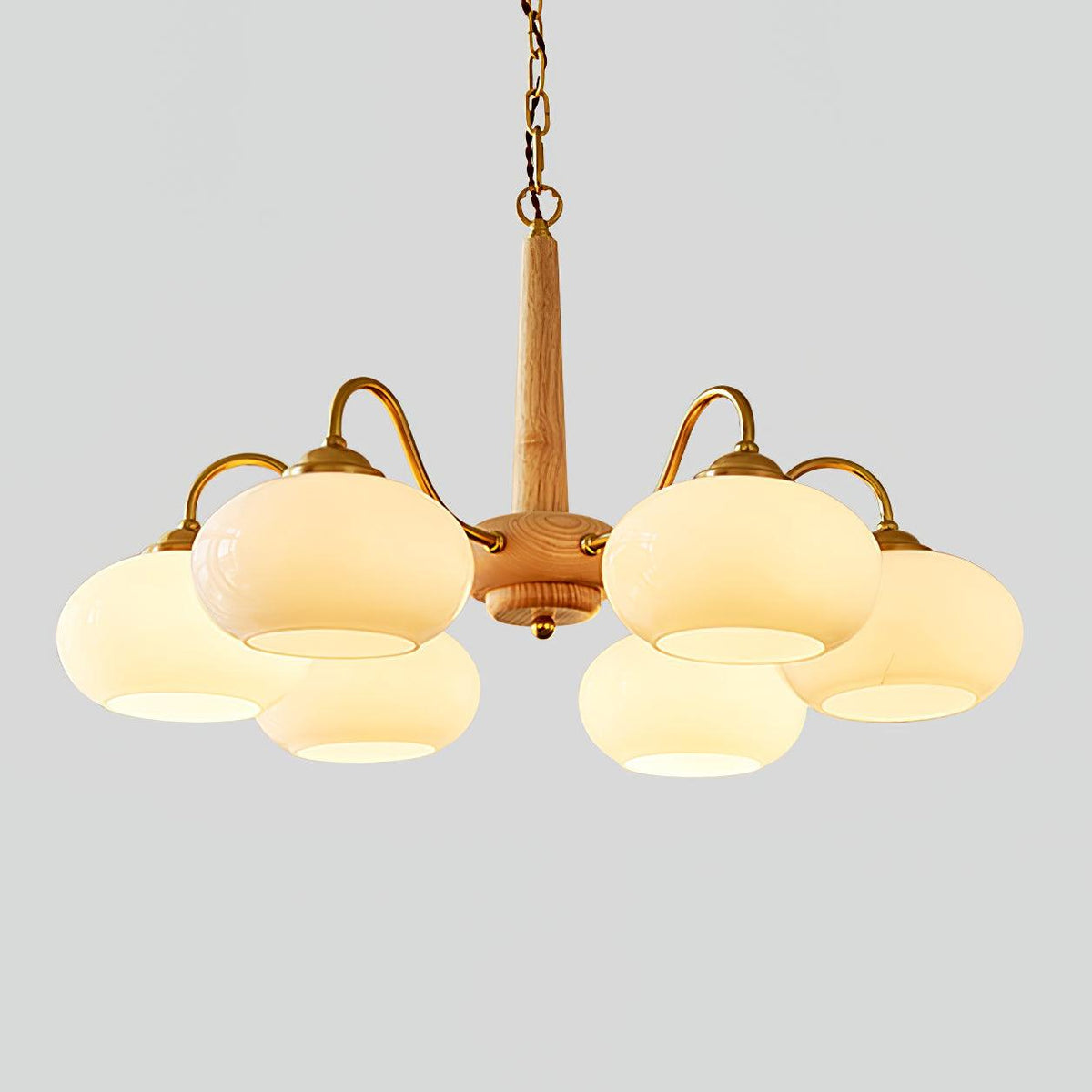 Mavene Suspension Persimmon Laiton et Verre Élégante