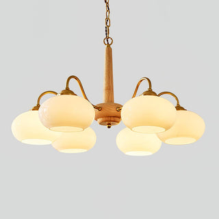 Lustra Suspension Persimmon Laiton et Verre Élégante