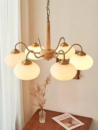 Lustra Suspension Persimmon Laiton et Verre Élégante