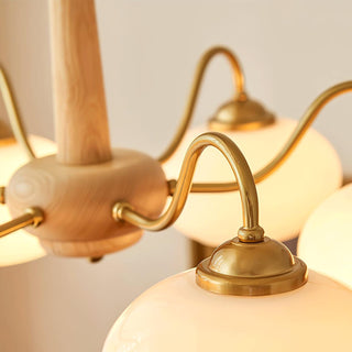 Lustra Suspension Persimmon Laiton et Verre Élégante