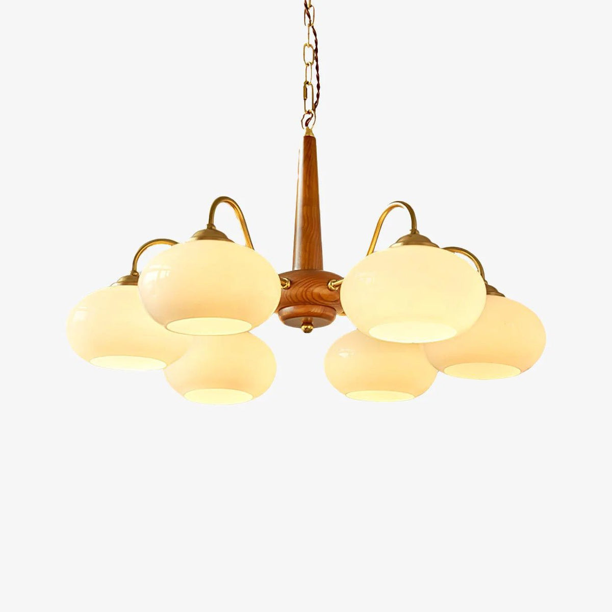 Mavene Suspension Persimmon Laiton et Verre Élégante