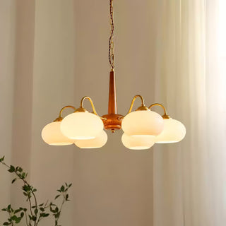 Lustra Suspension Persimmon Laiton et Verre Élégante