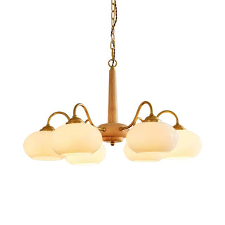 Lustra Suspension Persimmon Laiton et Verre Élégante