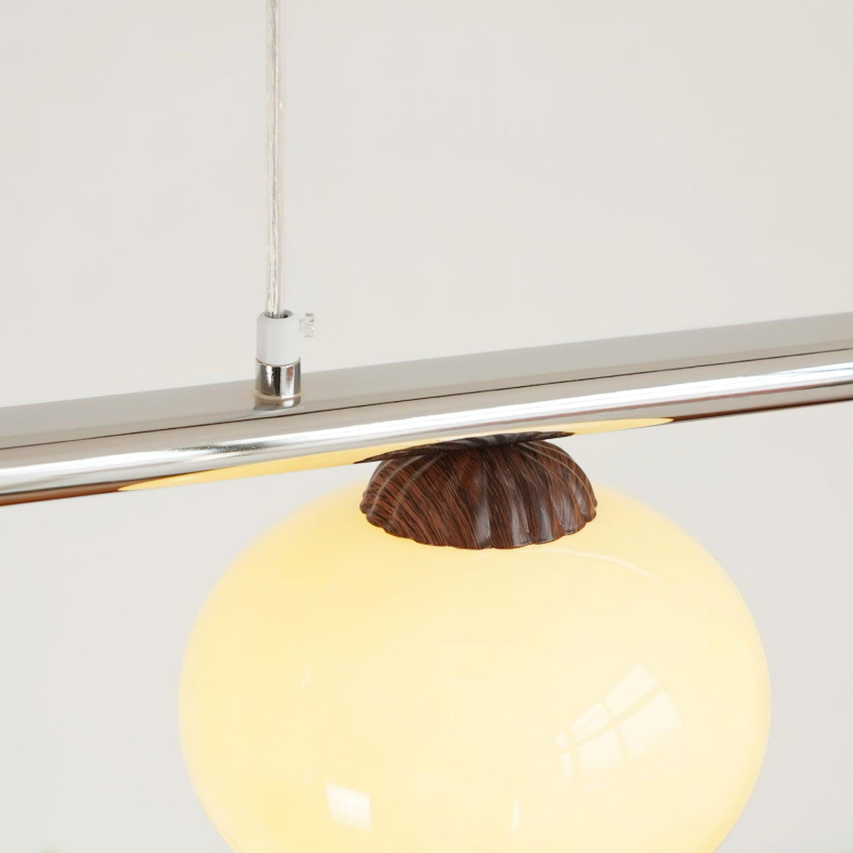 Felessa Lustre Linéaire Verre Kaki Abat-Jour