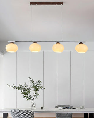 Lustra Lustre Linéaire Verre Kaki Abat-Jour