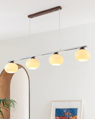 Lustra Lustre Linéaire Verre Kaki Abat-Jour
