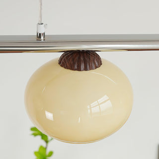 Lustra Lustre Linéaire Verre Kaki Abat-Jour
