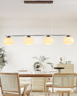 Lustra Lustre Linéaire Verre Kaki Abat-Jour
