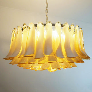 Aurora Lustre Ambre Verre Murano Pétale Élégant