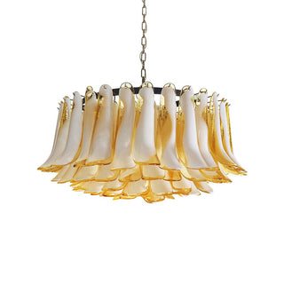 Aurora Lustre Ambre Verre Murano Pétale Élégant