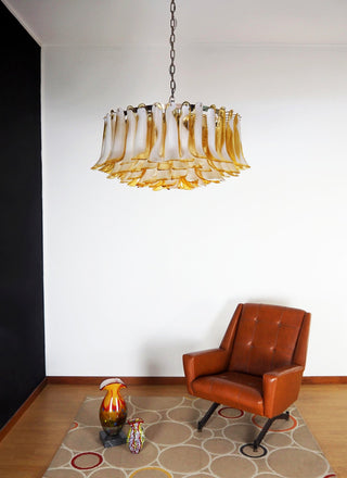 Aurora Lustre Ambre Verre Murano Pétale Élégant