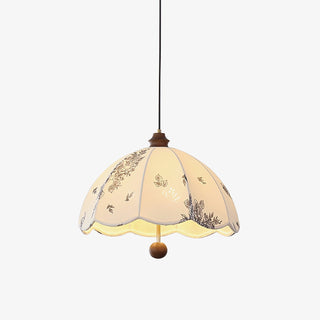 Vevenir Pétale Chuchotement Bois Tissu Pendentif Lampe