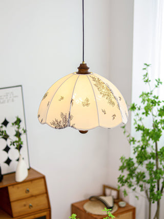 Vevenir Pétale Chuchotement Bois Tissu Pendentif Lampe