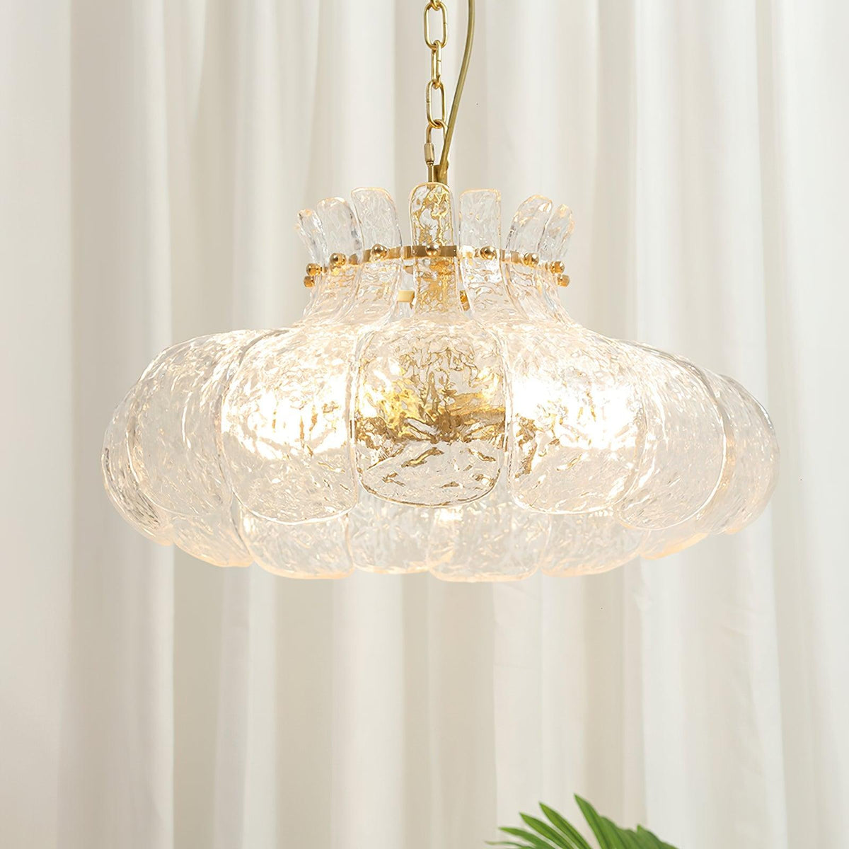 Lunace Laiton Verre Glamour Pendentif Lumière