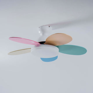 Liora Plafonnier Ventilateur pour Enfants en Verre Coloré