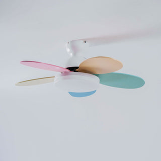 Liora Plafonnier Ventilateur pour Enfants en Verre Coloré