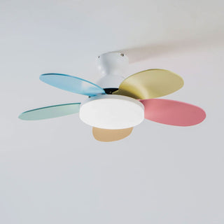 Liora Plafonnier Ventilateur pour Enfants en Verre Coloré