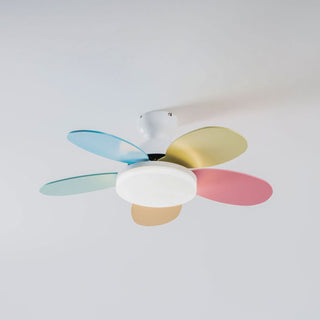 Liora Plafonnier Ventilateur pour Enfants en Verre Coloré