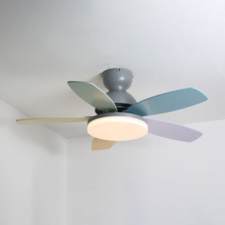 Liora Plafonnier Ventilateur pour Enfants en Verre Coloré