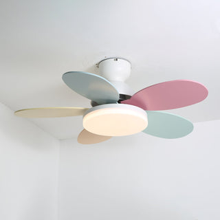Liora Plafonnier Ventilateur pour Enfants en Verre Coloré