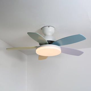 Liora Plafonnier Ventilateur pour Enfants en Verre Coloré