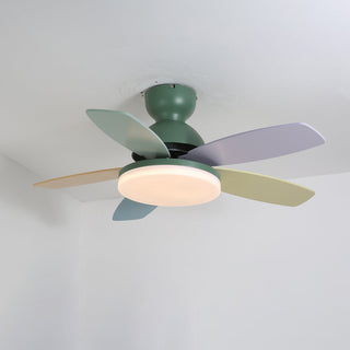 Liora Plafonnier Ventilateur pour Enfants en Verre Coloré