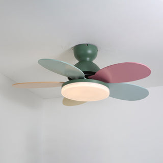 Liora Plafonnier Ventilateur pour Enfants en Verre Coloré