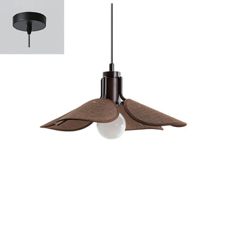 Utalion Traditionnel Pétale Floraison Bois Tissu Pendentif Lumière