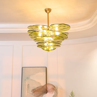 Aurora Lustre Pétale en Verre Murano Doré Luxe-Luire