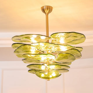 Aurora Lustre Pétale en Verre Murano Doré Luxe-Luire