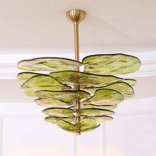 Aurora Lustre Pétale en Verre Murano Doré Luxe-Luire
