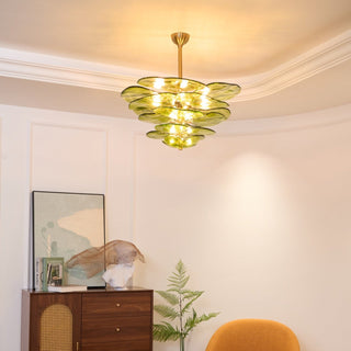 Aurora Lustre Pétale en Verre Murano Doré Luxe-Luire