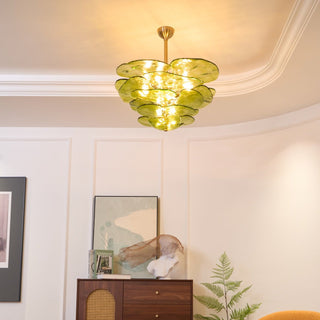 Aurora Lustre Pétale en Verre Murano Doré Luxe-Luire