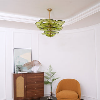 Aurora Lustre Pétale en Verre Murano Doré Luxe-Luire