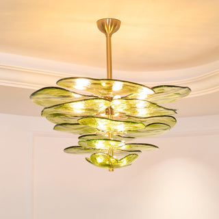 Aurora Lustre Pétale en Verre Murano Doré Luxe-Luire