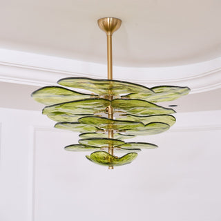 Aurora Lustre Pétale en Verre Murano Doré Luxe-Luire