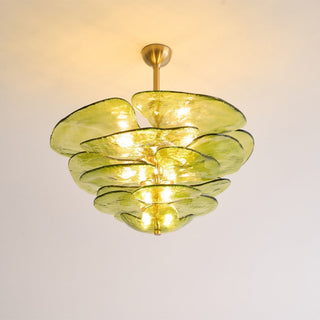 Aurora Lustre Pétale en Verre Murano Doré Luxe-Luire