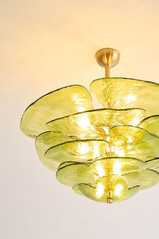 Aurora Lustre Pétale en Verre Murano Doré Luxe-Luire