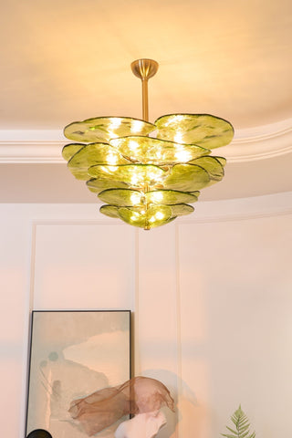 Aurora Lustre Pétale en Verre Murano Doré Luxe-Luire
