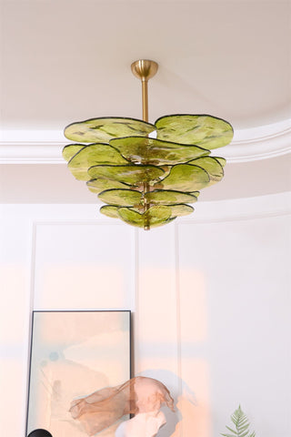 Aurora Lustre Pétale en Verre Murano Doré Luxe-Luire