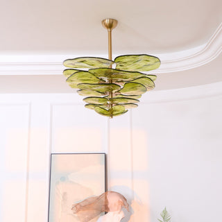 Aurora Lustre Pétale en Verre Murano Doré Luxe-Luire