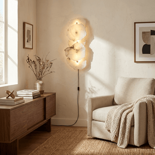 Petra Alabaster Plug-in Wall Lamp-Neutral Decor