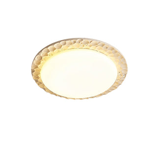 Cascade Travertine Carved Ceiling Light-Neutral Decor