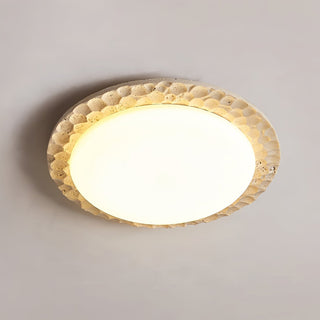 Cascade Travertine Carved Ceiling Light-Neutral Decor