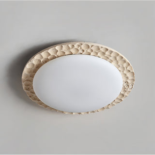 Cascade Travertine Carved Ceiling Light-Neutral Decor